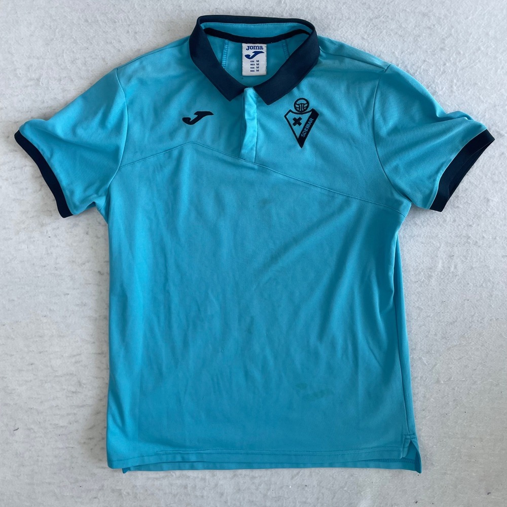 Joma Polo Shirt‎ Mens Size Medium Blue SD Eibar Soccer Athletic Short Sleeve